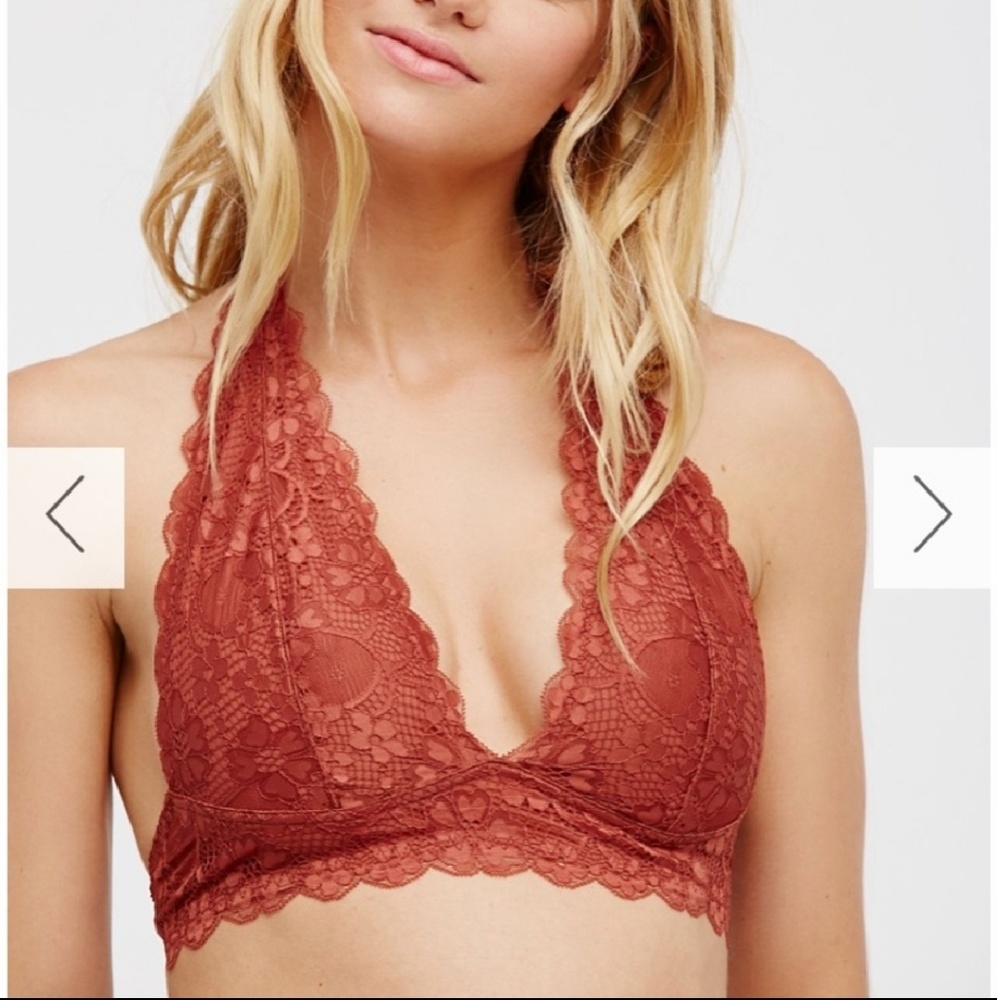 Free People Galoon halter bra strawberry